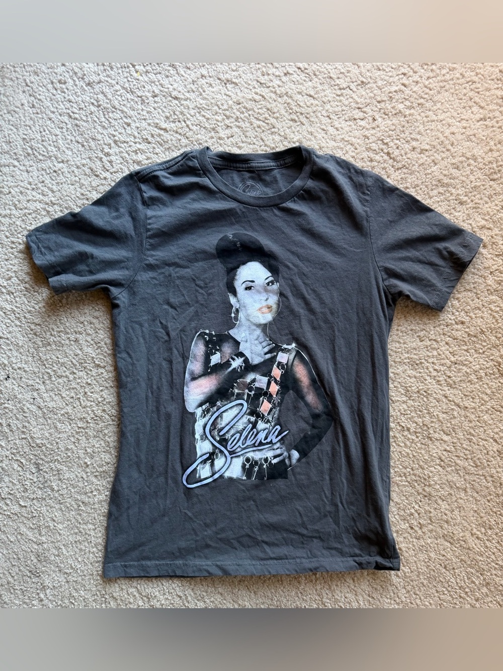 Official Selena Quintanilla Charcoal Gray Graphic T-Shirt - XS